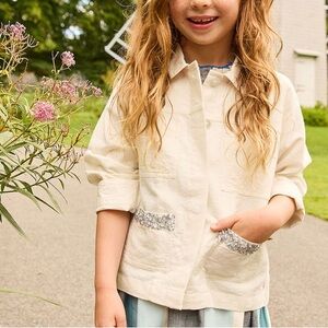 Pink Chicken • Girls Wylie Jacket - White